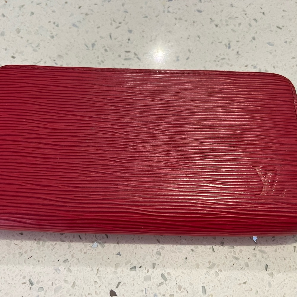 Louis Vuitton Red Cherry Berry EPI Zippy Wallet